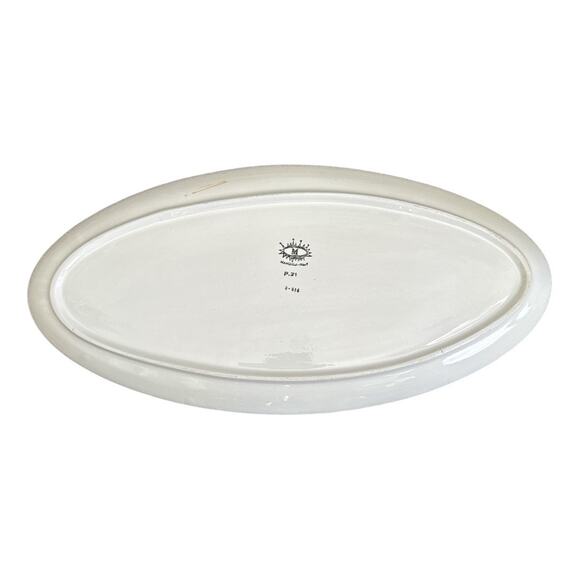 Rare Mancioli Italy Ceramic Oval Hand Painted Vintage Seafood Tray - Picture 2 of 10